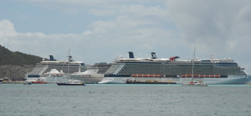 Cruise ships at Philipsburg, file photograph from 2016